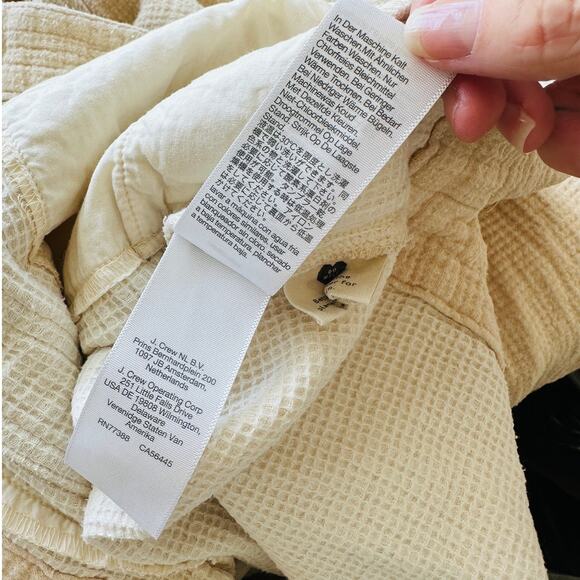 Madewell Oatmeal Long Sleeve Button Front Pocketed Waffle Pattern Shirt Jacket - Picture 10 of 12